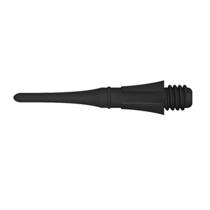 Dartfellas Spare Soft Tips Replacement Plastic Dart Points, Black (Pack of 100)