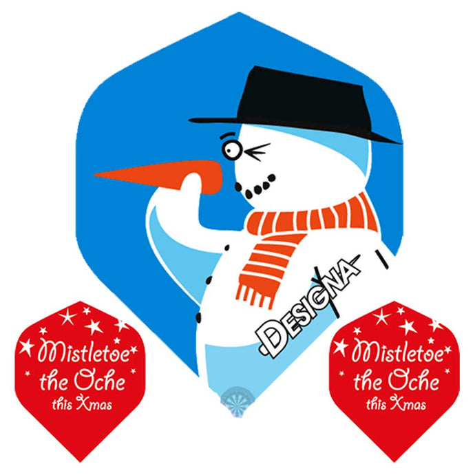 (3 Sets - 9 Flights) Snowman Christmas Xmas Dart Flights