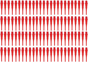 Dartfellas Spare Soft Tips Replacement Plastic Dart Points, Red (Pack of 100)