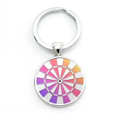 Art Attack Sunburst Dartboard Keychain