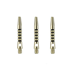 Harrows Savage Shafts, Aluminium Knurled Stems, Medium 46mm, Black