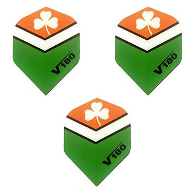 V180 Ireland Fighting Irish Flag Clover 100 Micron Extra Strong Standard Dart Flights (1 Set)