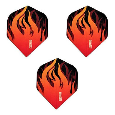 ONE80 Great Ball of Fire Orange Flames Standard Dart Flights (1 Set)