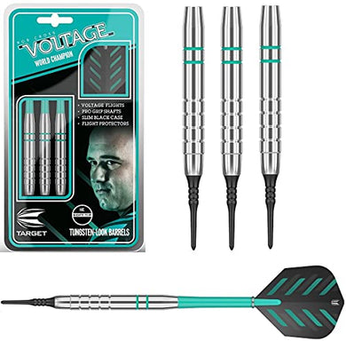 TARGET Rob Cross Silver Voltage Soft Tip Darts, 18 Grams