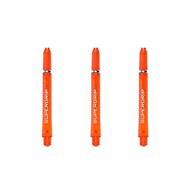 Harrows Supergrip Short Dart Shafts, Polycarbonate Stems, Machined Rings, Orange (1 Set)
