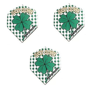 Pentathlon Lucky 4 Leaf Clover Ireland Fighting Irish 100 Micron Extra Strong Standard Dart Flights (1 Set)