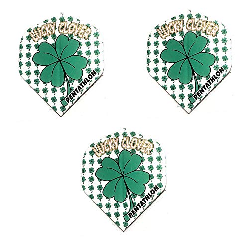 Pentathlon Lucky 4 Leaf Clover Ireland Fighting Irish 100 Micron Extra Strong Standard Dart Flights (1 Set)
