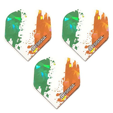 Designa  Holographic Ireland Fighting Irish 75 Micron Strong Standard Dart Flights (3 Sets - 9 Flights)