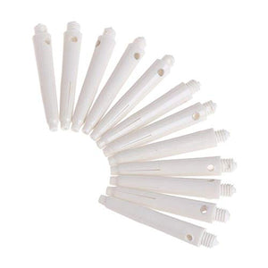 Dartfellas Short Nylon Dart Shafts, 3.5 cm, White (4 Sets - 12 Shafts)