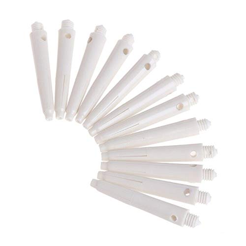 Dartfellas Short Nylon Dart Shafts, 3.5 cm, White (4 Sets - 12 Shafts)