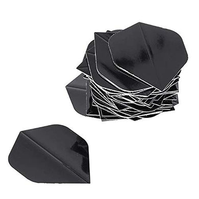 Dartfellas 50 PCS Black Standard Dart Flights, 75 Micron