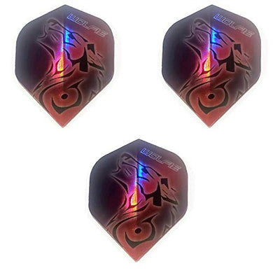 Datadart Martin Adams Wolfie Tribal Prism Dart Flights, 75 Micron (1 Set)