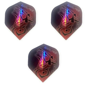 Datadart Martin Adams Wolfie Tribal Prism Dart Flights, 75 Micron (1 Set)