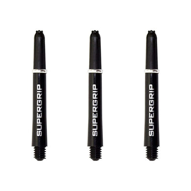Harrows  Supergrip Stems Polycarbonate Dart Shafts with Machined Rings - Tweenie - Black and Silver