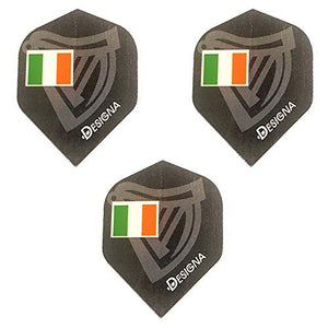 Designa Celtic Irish Scottish Harp Standard Dart Flights, 75 Micron (3 Sets - 9 Flights)