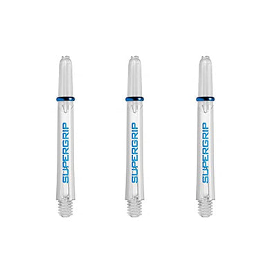 Harrows Supergrip Short Dart Shafts, Polycarbonate Stems, Machined Rings, ICE Clear (1 Set)