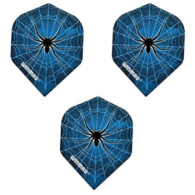 Winmau Mega Blue Spider Web 75 Micron Strong Dart Flights (1 Set)