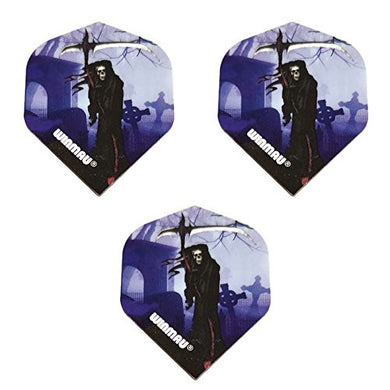 Winmau Mega  Grim Reaper Death Skull Crow Goth 75 Micron Strong Dart Flights