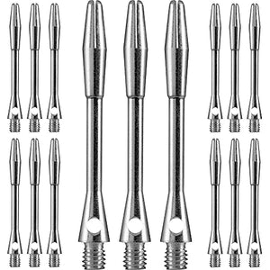 Unicorn Aluminium Dart Shafts, Medium Silver, Value Pack (5 Sets)