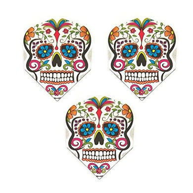 Harrows Quadro  Sugar Skull Day Of The Dead 75 Micron Strong Standard Dart Flights