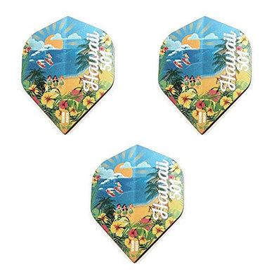 Legend Darts Wayne Mardle Hawaii 501 Standard Flights, 100 Micron (1 Set)