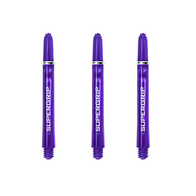 Harrows Supergrip Short Dart Shafts, Polycarbonate Stems, Machined Rings, Purple (1 Set)