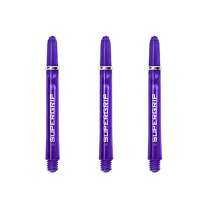 Harrows Supergrip Short Dart Shafts, Polycarbonate Stems, Machined Rings, Purple (1 Set)