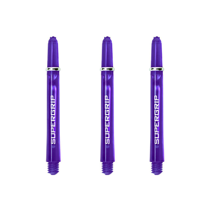 Harrows Supergrip Short Dart Shafts, Polycarbonate Stems, Machined Rings, Purple (1 Set)