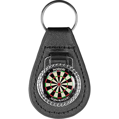 Dart Dartboard Trophy FOB Leather Keychain, Great for Dart Teams & Leagues