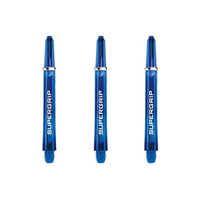 Harrows Supergrip Short Dart Shafts, Polycarbonate Stems, Machined Rings, Blue (1 Set)