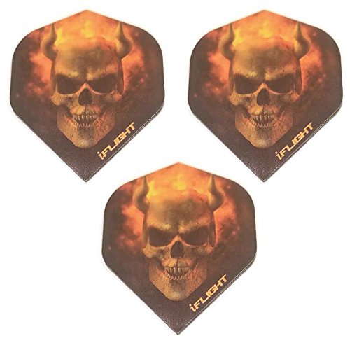 Designa iFlights  Flaming Horned Ghost Skull 100 Micron Extra Strong Standard Dart Flights