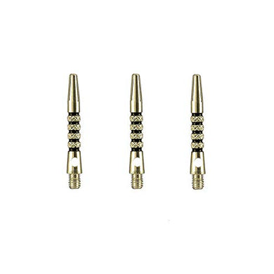Harrows Savage Shafts, Aluminium Knurled Stems, Short 36mm, Black