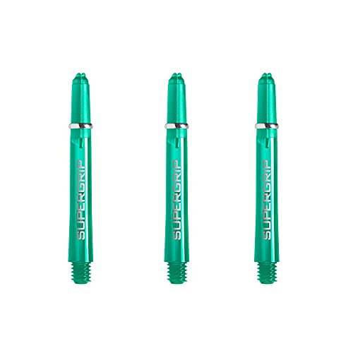 Harrows Supergrip Tweenie Dart Shafts, Polycarbonate Stems, Machined Rings, Jade Green (1 Set)