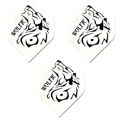 Datadart Martin Adams Wolfie Tribal White Dart Flights, 75 Micron (1 Set)