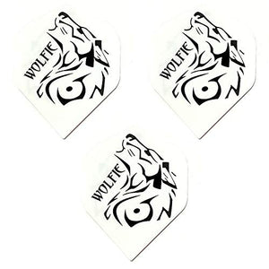 Datadart Martin Adams Wolfie Tribal White Dart Flights, 75 Micron (1 Set)