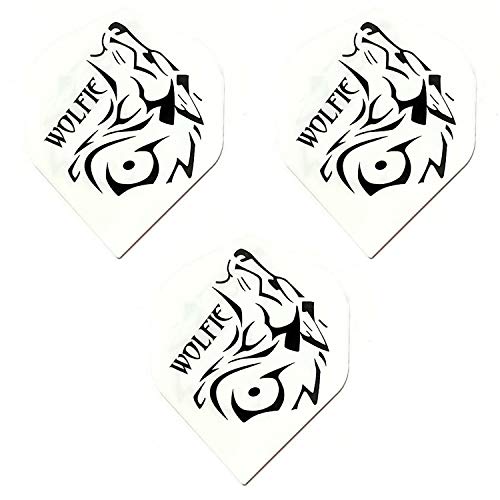 Datadart Martin Adams Wolfie Tribal White Dart Flights, 75 Micron (1 Set)