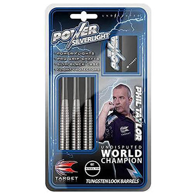 TARGET Phil Taylor Power Silverlight 22G Darts Steel Tip Brass Barrel Professional Darts