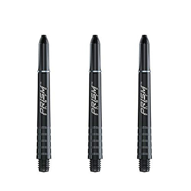 Winmau Prism Force Dart Shafts, Force Grip Zone Stems, Medium 48mm, Black