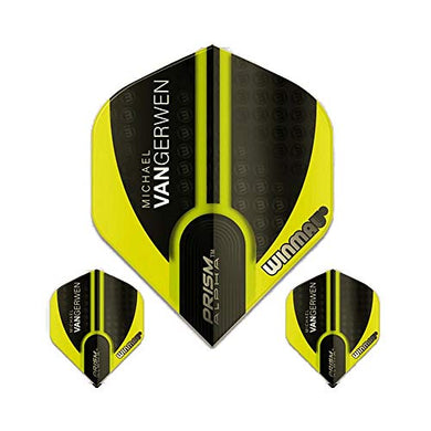 Winmau Prism Alpha Pro Player Michael Van Gerwen Dart Flights, MvG Green 144, 100 Micron Extra Strong (1 Set)