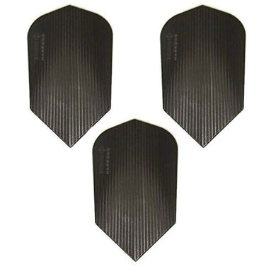 Harrows Sonic  Black Slim Smokey 100 Micron Strong Standard Dart Flights (3 Sets - 9 Flights)