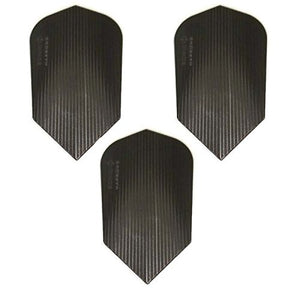 Harrows Sonic  Black Slim Smokey 100 Micron Strong Standard Dart Flights (3 Sets - 9 Flights)
