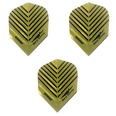 Winmau Embossed Plus SuperChin Daryl Gurney Dart Flights, V-Groove Standard 75 Micron (1 Set)