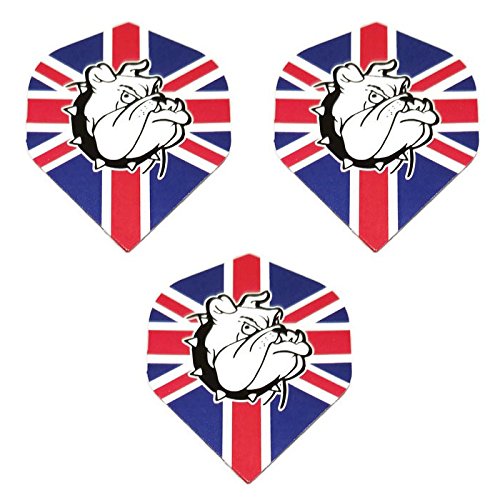Designa Metronic  British Bulldog United Kingdom England 75 Micron Standard Strong Dart Flights