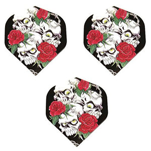 Designa Metronic  Skulls N Roses Skeleton Flower 75 Micron Standard Strong Dart Flights