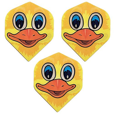 Designa Cartoon Duck Face Dart Flights, Poly Metronic 100 Micron Extra Strong (1 Set)