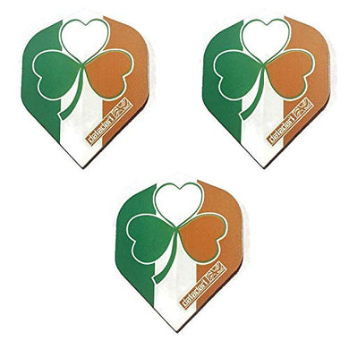 Datadart CMF Designs Ireland Fighting Irish Flag Clover 100 Micron Patriot Strong Standard Dart Flights (3 Sets - 9 Flights)