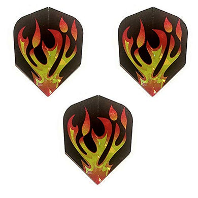 Harrows Hologram Great Ball of Fire Flames 75 Micron Strong Dart Flights (1 Set)