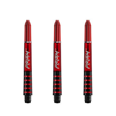 Winmau Prism Force Dart Shafts, Force Grip Zone Stems, Medium 48mm, Red