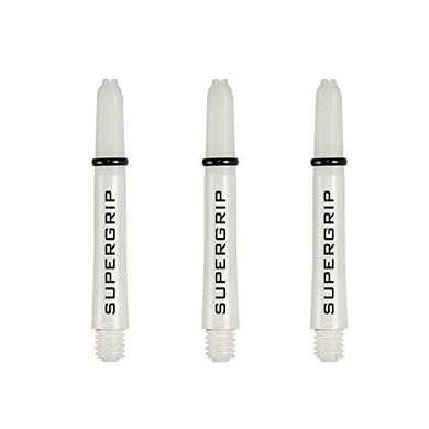 Harrows Supergrip Short Dart Shafts, Polycarbonate Stems, Machined Rings, White (1 Set)