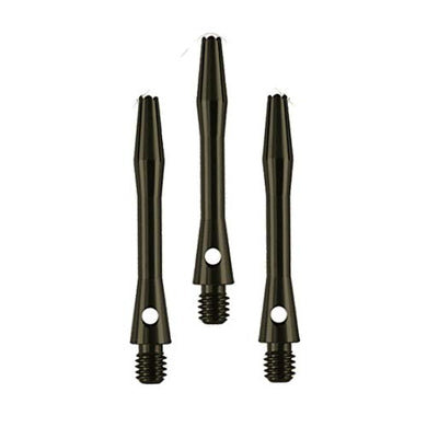 Dartfellas Aluminium Shafts, Metal Stems, Anodised, Short, Black, (1 Set)